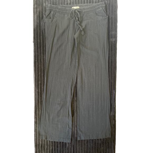 Lagaci Black Rope Drawstring Pants Size M - 100% Cotton, Comfortable & Stylish - Picture 1 of 2